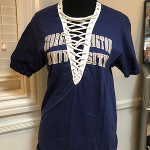 George Washington Lace up T shirt